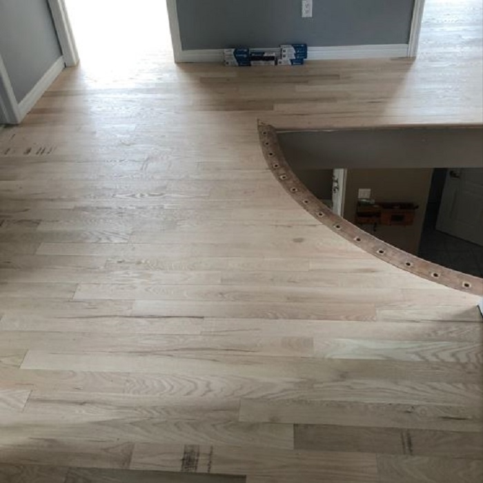 Hardwood Installation on a Curved Staircase Nosing